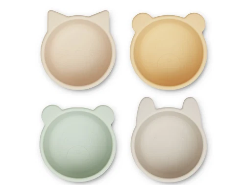 Liewood apple blossom multi mix skål Malene silikone (4-pack)